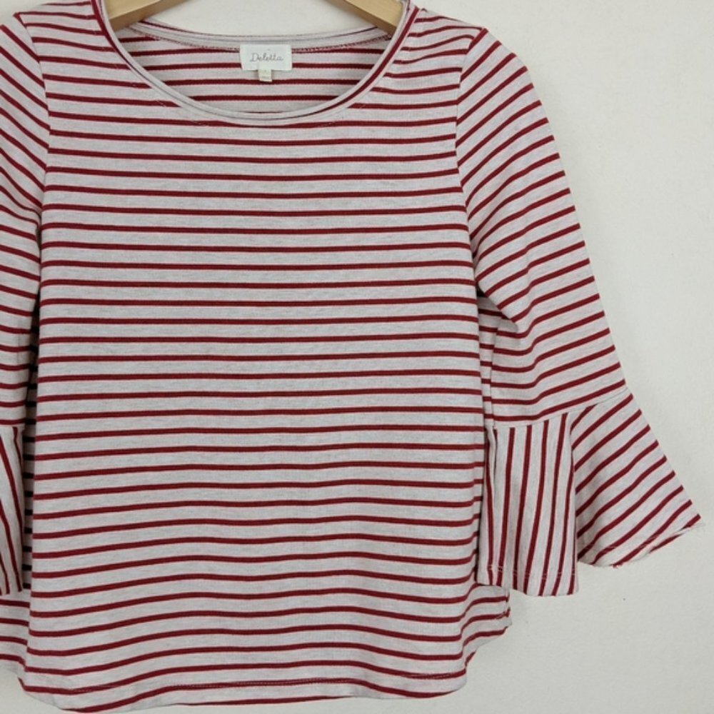 Anthropologie Deletta Celina Ruffle-Sleeve Top - Picture 5 of 5